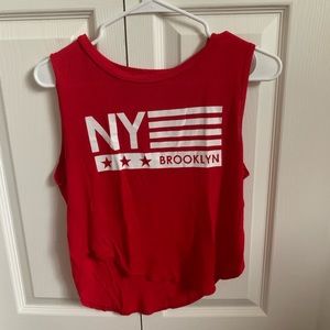Red tank top
